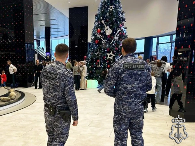 Сотрудники подмосковного главка Росгвардии обеспечили правопорядок во время проведения новогоднего шоу