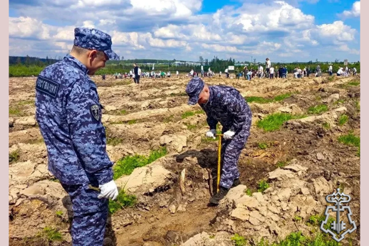 Росгвардейцы приняли участие в Международной акции "Сад памяти" в Подмосковье